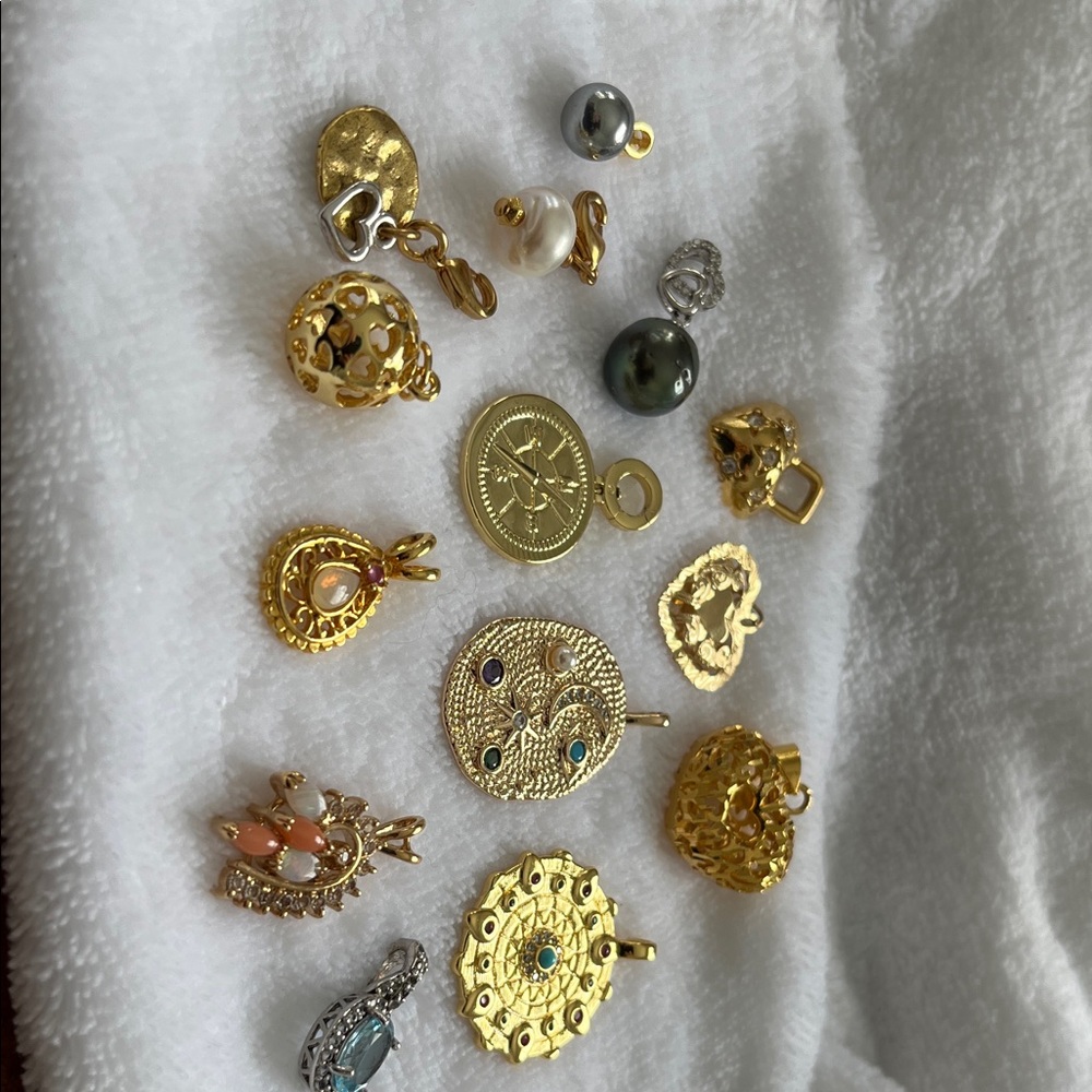 Elegant Gold and Silver Charm Necklace Collection